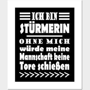 Stürmerin Fußball Spieler Tor Mädchen Sport Posters and Art